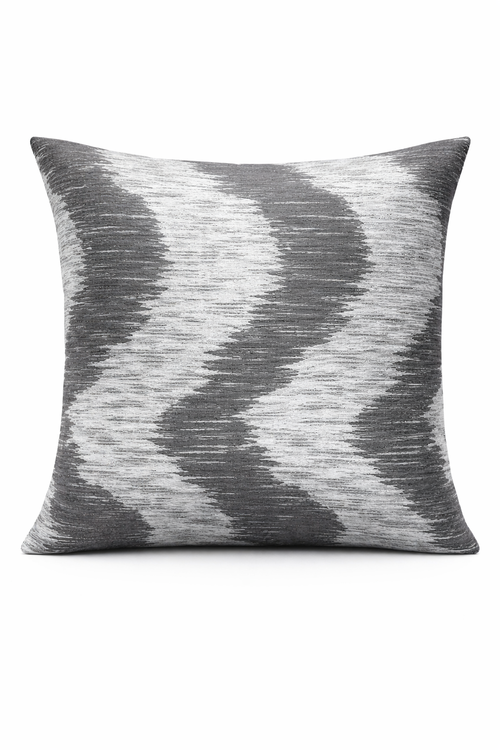 Dark Grey Ikat Waves