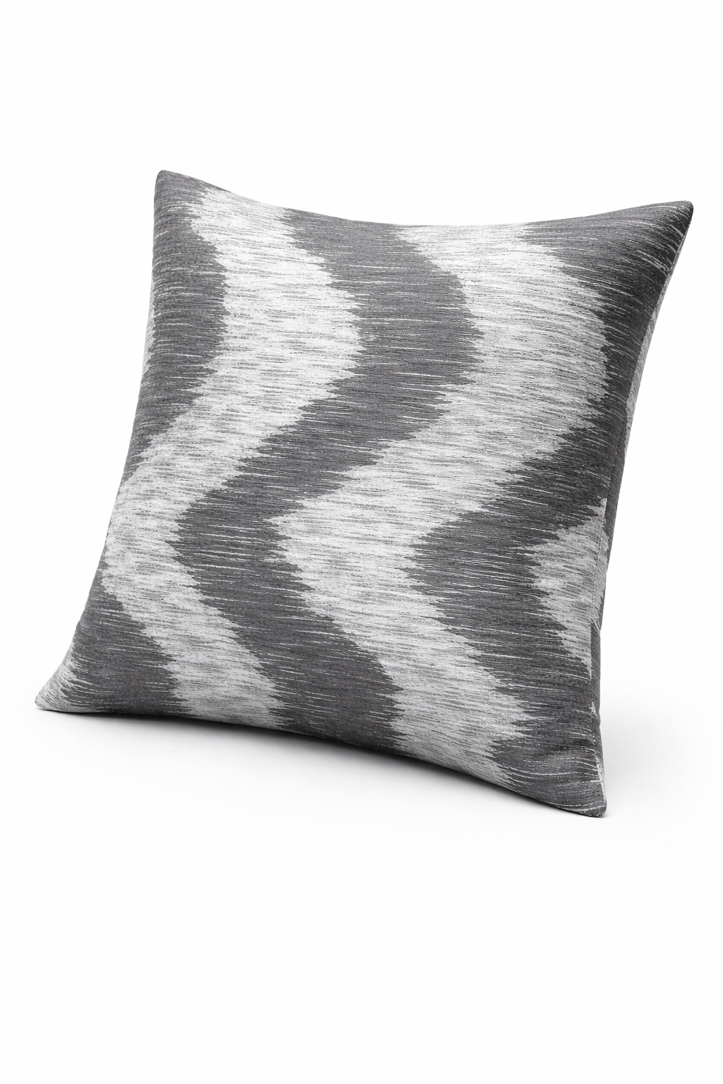 Dark Grey Ikat Waves