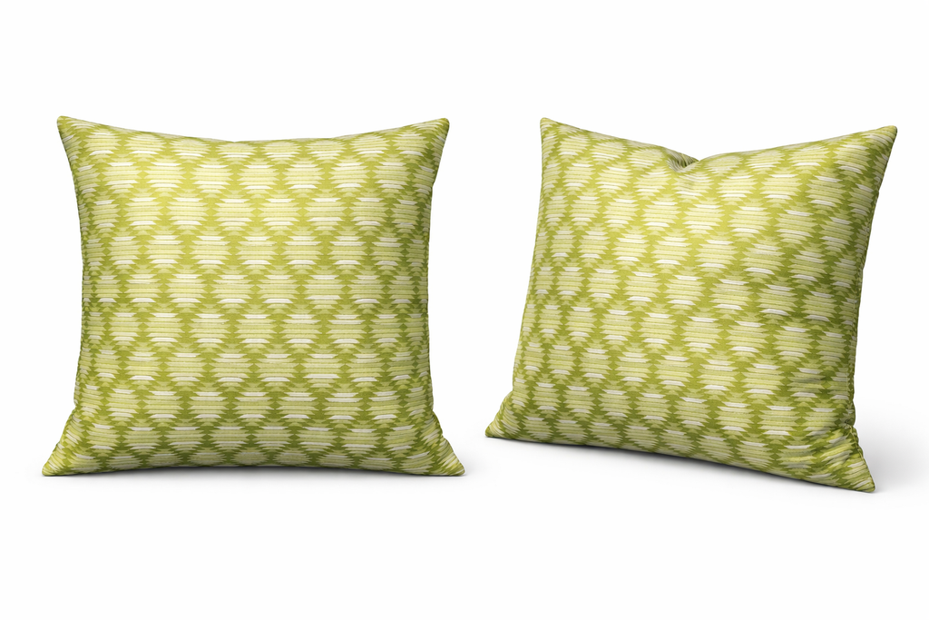 Light-Green Ikat Diamond