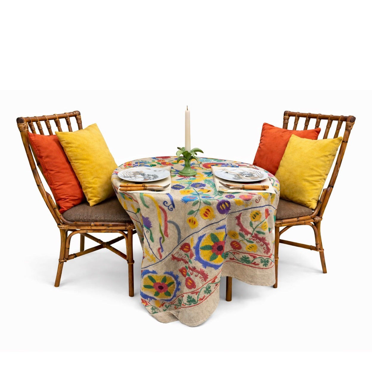 Set of Two Anicent Bamboo Chairs